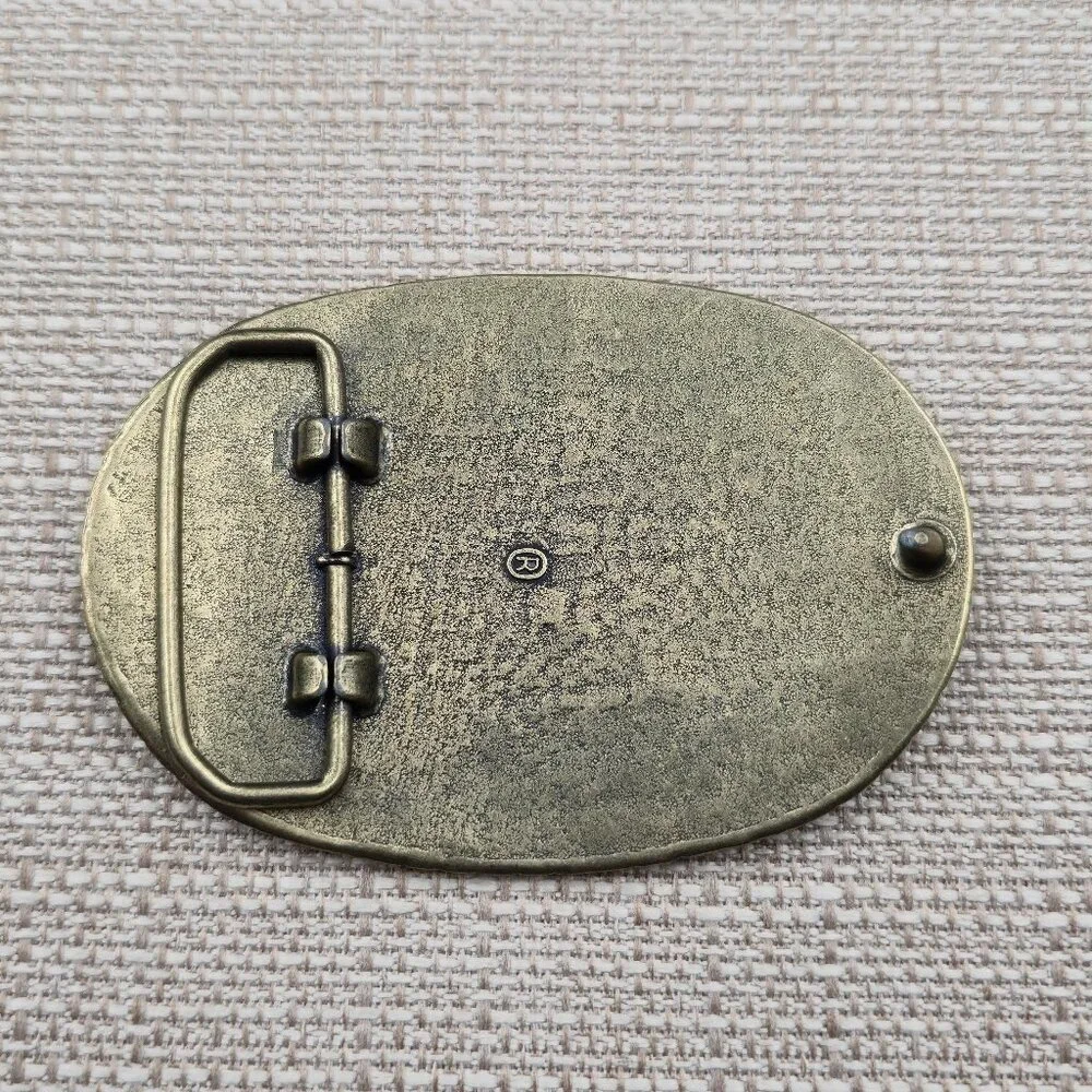 Leather Face Kennedy Space Center Vintage Belt Buckle B889 - Picture 4 of 6